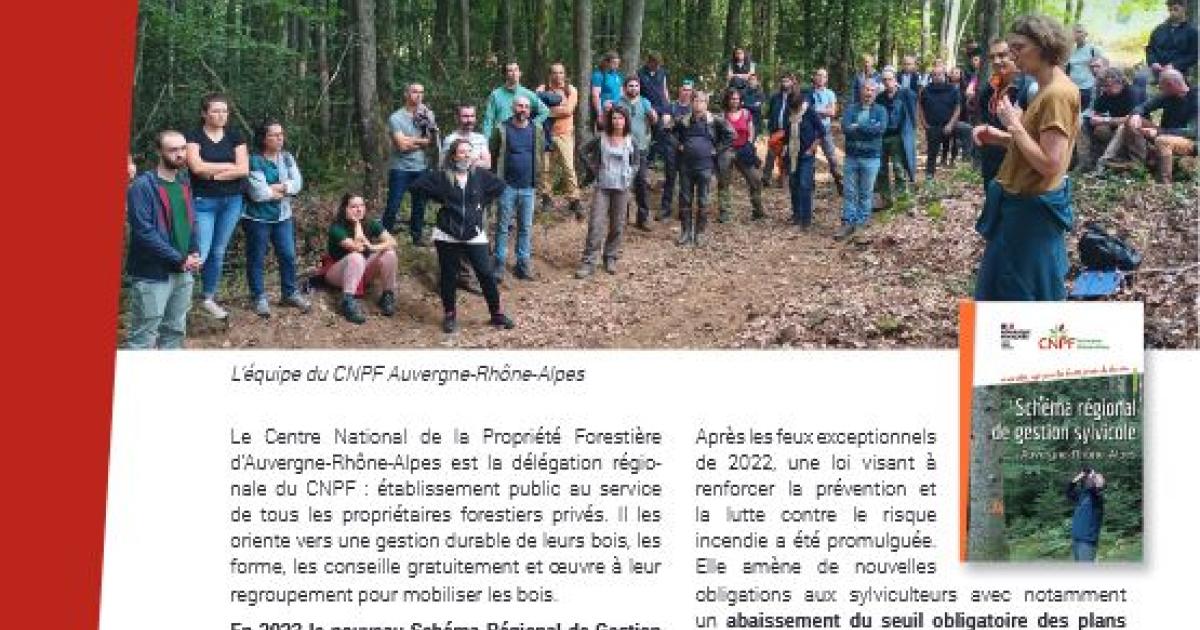 Compte rendu activité 2023 du CNPF Auvergne-Rhône-Alpes